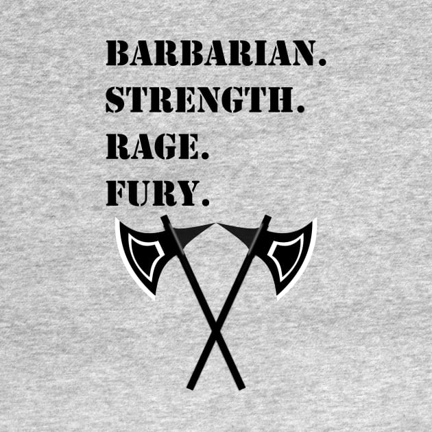 STRENGTH RAGE FURY Barbarian 5E Meme RPG Class by rayrayray90